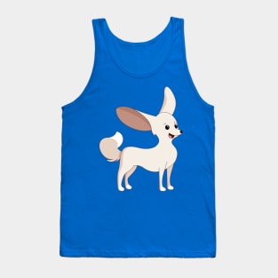 Kawaii Owner Fennec Fox Tail Standing Adorable Pet Cute Tank Top